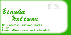 bianka waltman business card